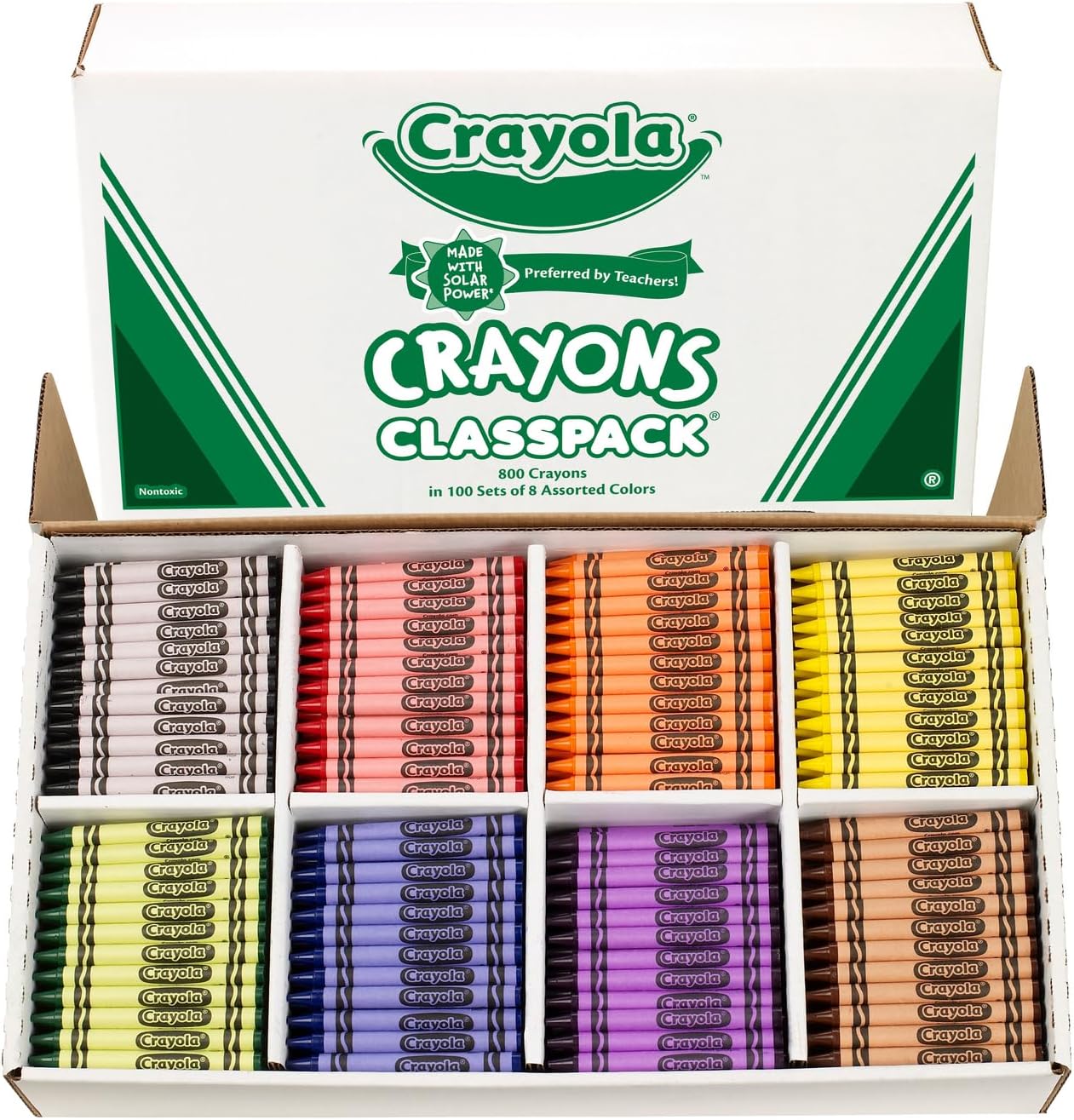 Wholesale CASE of 5 - Crayola 8-Color Classpack Crayons-Crayon Classpack,Regular 3-5/8'x5/16',800/BX,8 Assorted Clrs