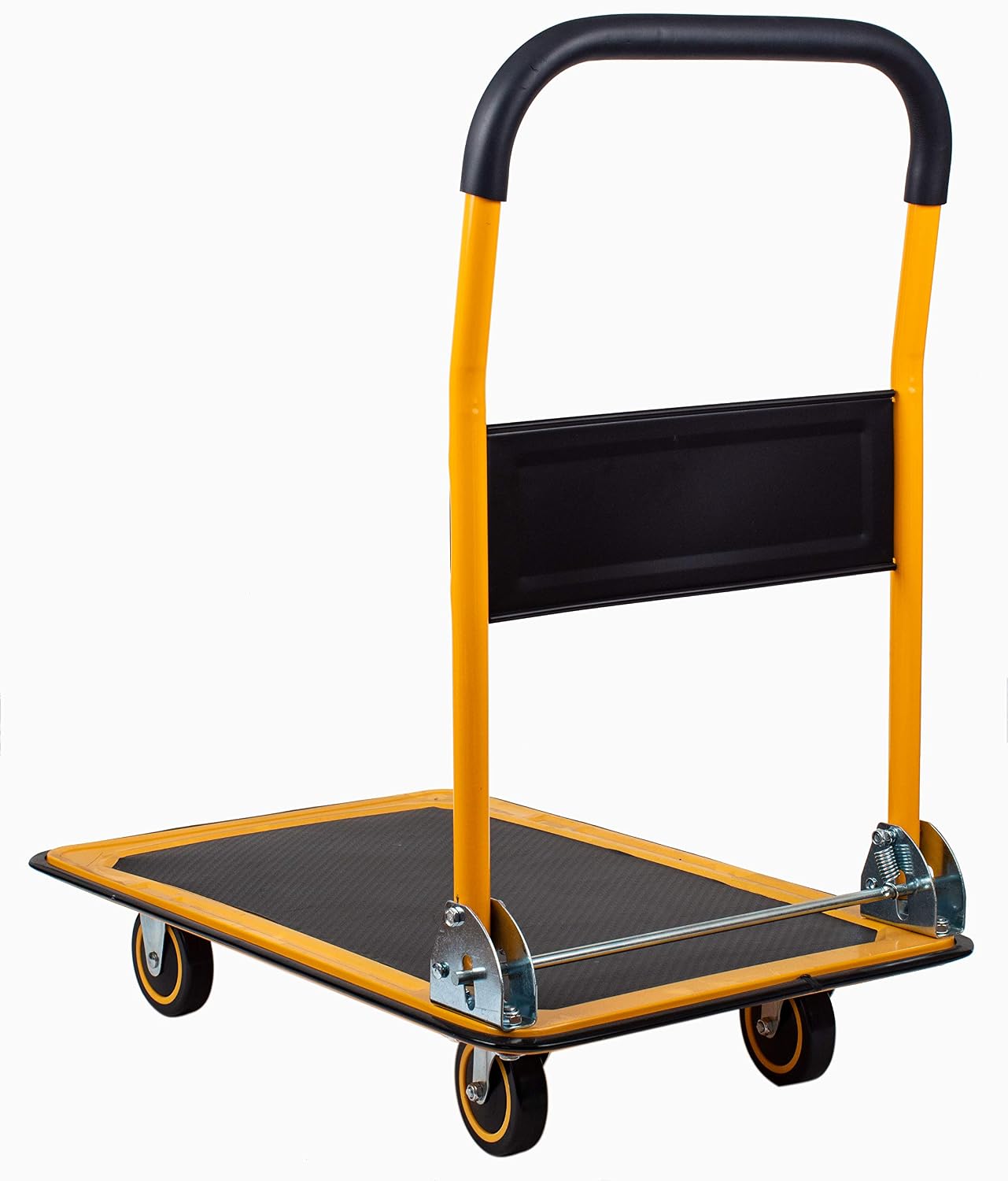 MaxWorks 80855 500-Pound Service Cart with Two Trays 30'X16' & 80876- Foldable Platform Truck Push Dolly 330 lb. Weight Capacity