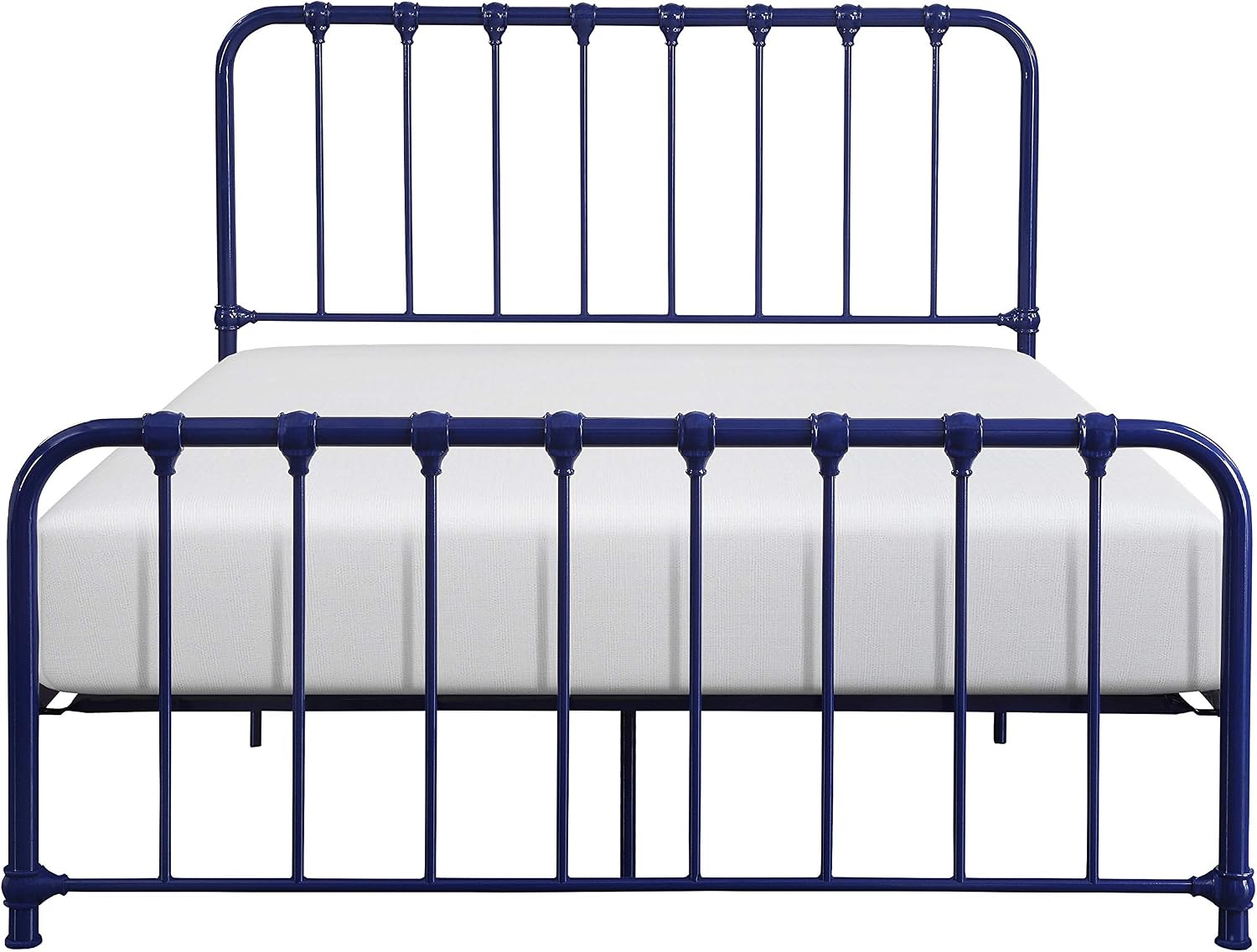 Lexicon Full Metal Bed Frame, Platform Bed with Strong Metal Slat Support Under Bed Storage, Full Bed Frame with Headboard, No Box Spring Needed, Easy Assembly, Full, Navy Blue