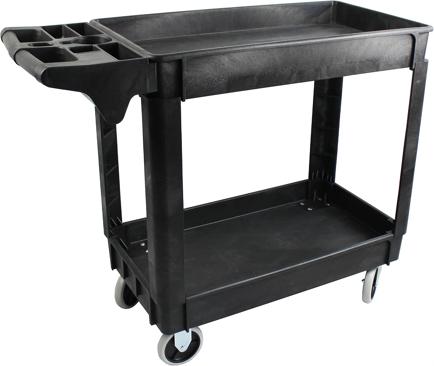 MaxWorks 80855 500-Pound Service Cart with Two Trays 30'X16' & 80876- Foldable Platform Truck Push Dolly 330 lb. Weight Capacity