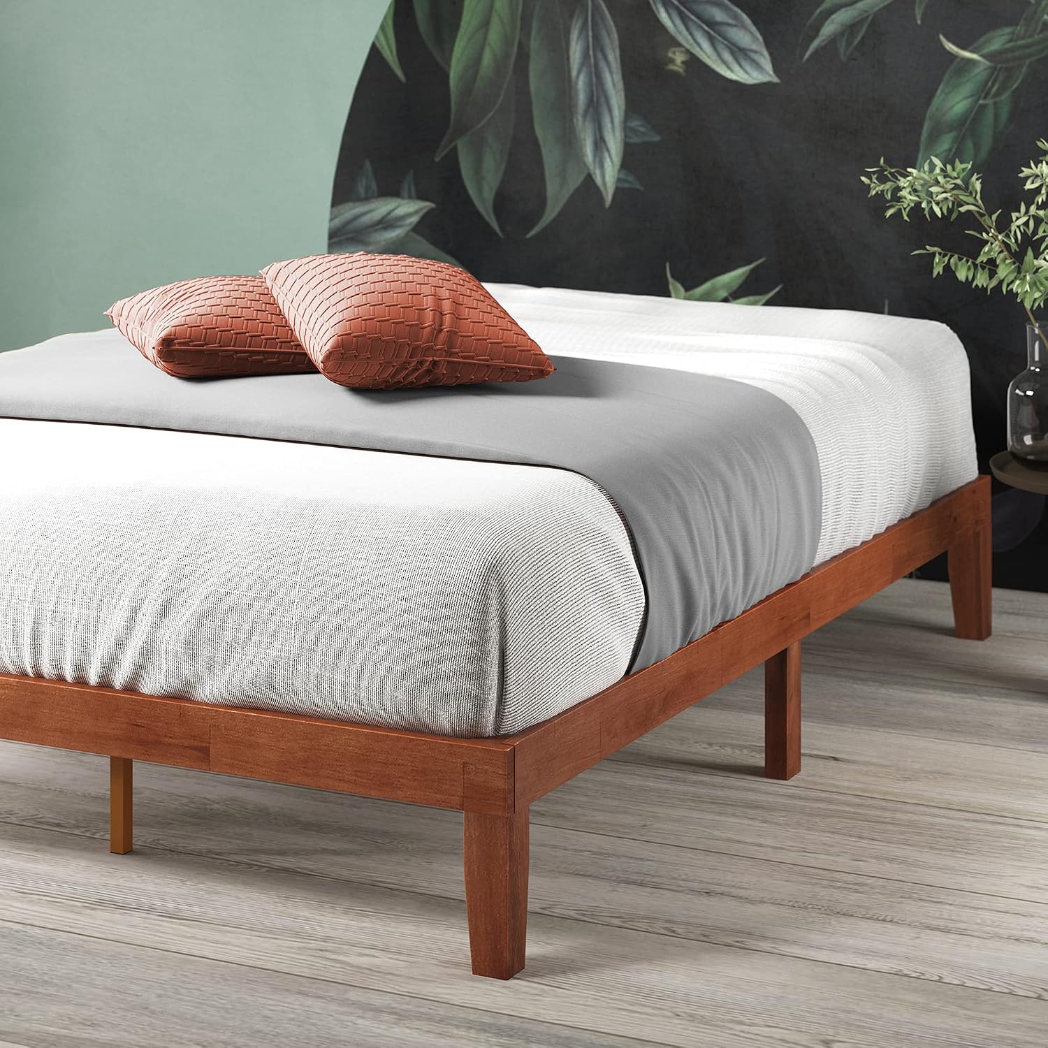 Zinus Wen Wood Platform Bed Frame/Solid Wood Foundation/Wood Slat Support/No Box Spring Needed/Easy Assembly, Full