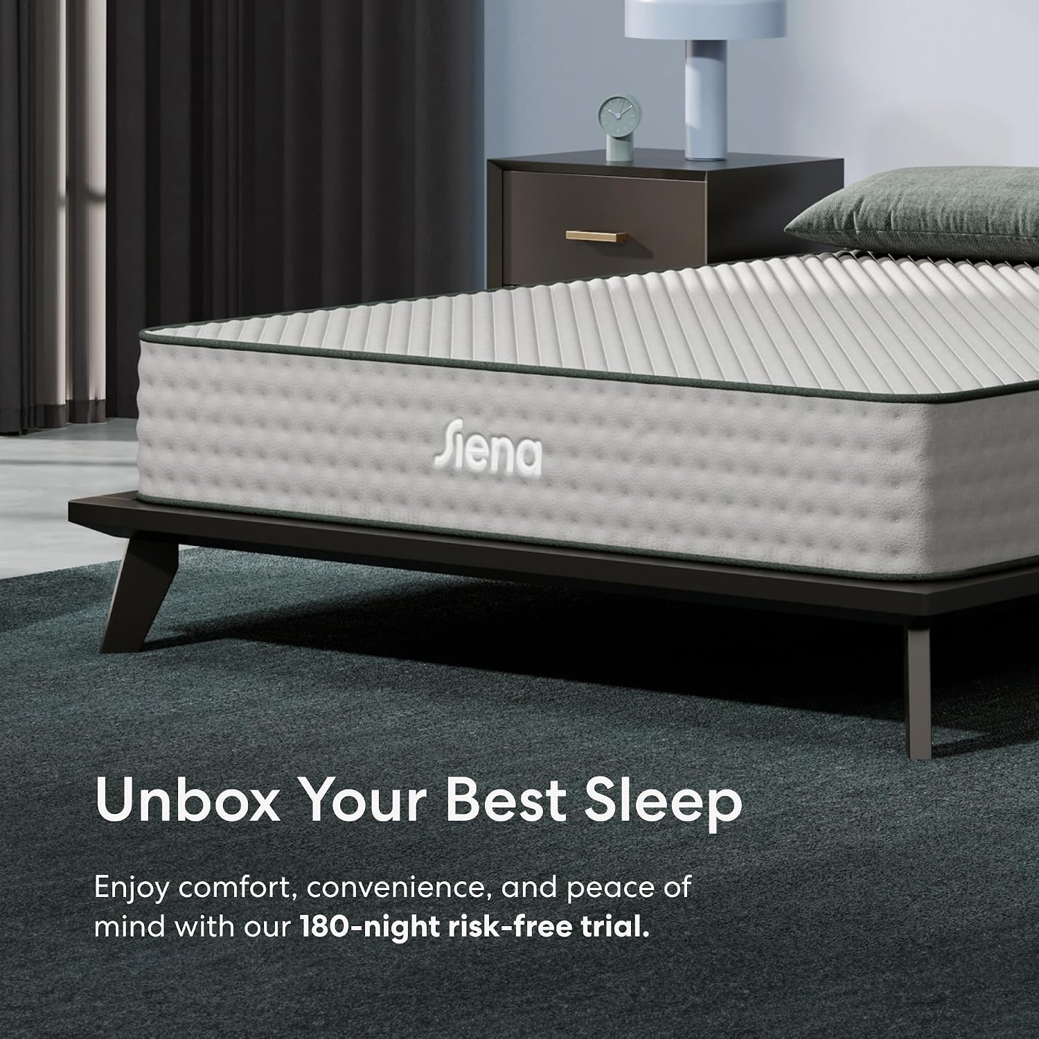 Siena 10' Cal King Hybrid Firm Mattress - Memory Foam & Innerspring System - 180 Night Trial - Premium Pressure-Relieving Layers - 10 Year Warranty - Mattress in a Box - CertiPUR-US Certified