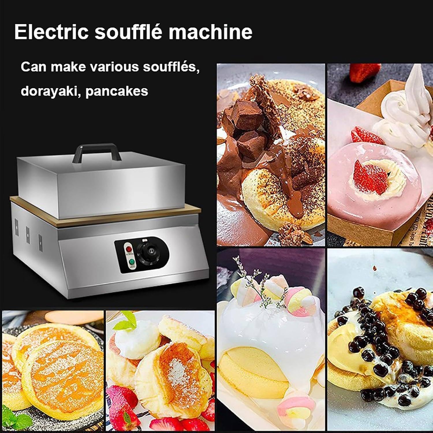 Muffin Making Machine Electric Souffle Machine,Dorayaki Baker Pancake Maker,Commercial Electric Griddle, Non-Stick Waffle Maker