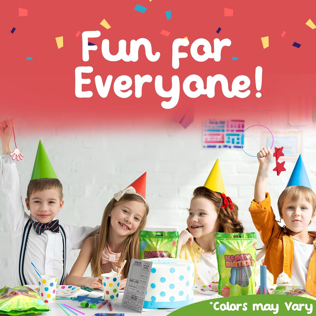 Crown Display Premade Goodie Bags for Kids Birthday Party Favor Bags 40 Happy Birthday Pre Filled Party Favors for Kids Bag Goodie Bag Stuffers Fidget Toys & Small Toys goodie bags for Boys & Girls