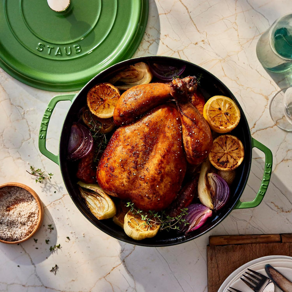 Staub Cast Iron 7-qt Round Dutch Oven - Pistachio