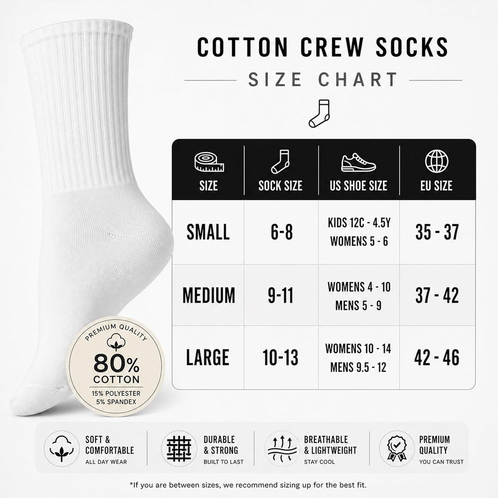Winterlace 240 Pairs 80% Cotton Crew Socks for Homeless Men Women, Charity Donation Warm Bulk Pack
