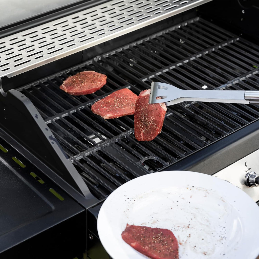 SG5003H 4-Burner Gas Grill with Lidded Side Burner, Cabinet Style Propane Gas Grill, 49,000 BTU Output for Outdoor Patio Garden Picnic Backyard Cooking, Black