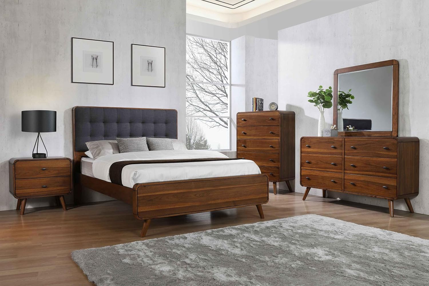 Coaster Home Furnishings Robyn 5-Piece Full Bedroom Set Dark Walnut 205131F-S5