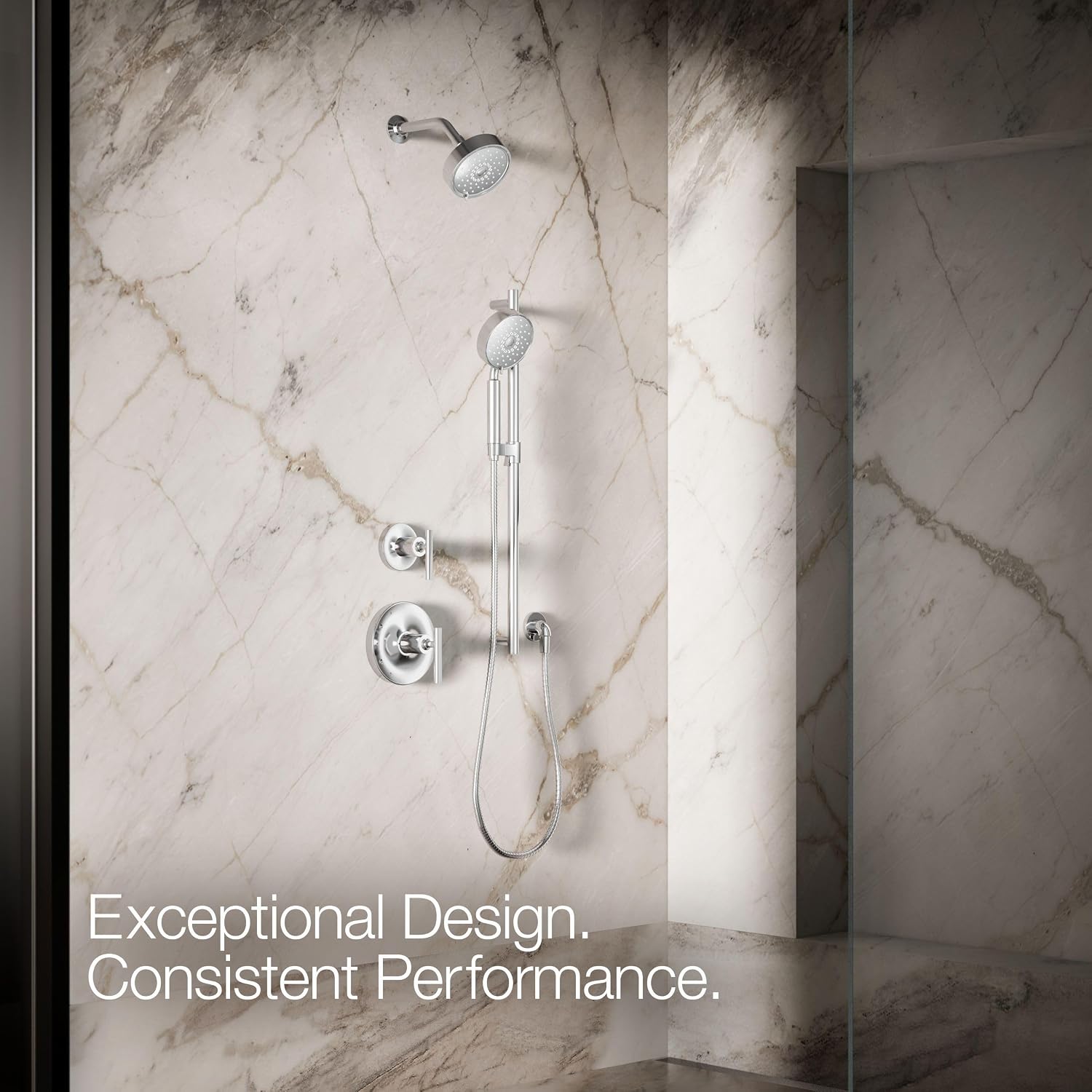 Kohler 22166-CP Purist® Four-function handshower, 2.5 gpm, Polished Chrome