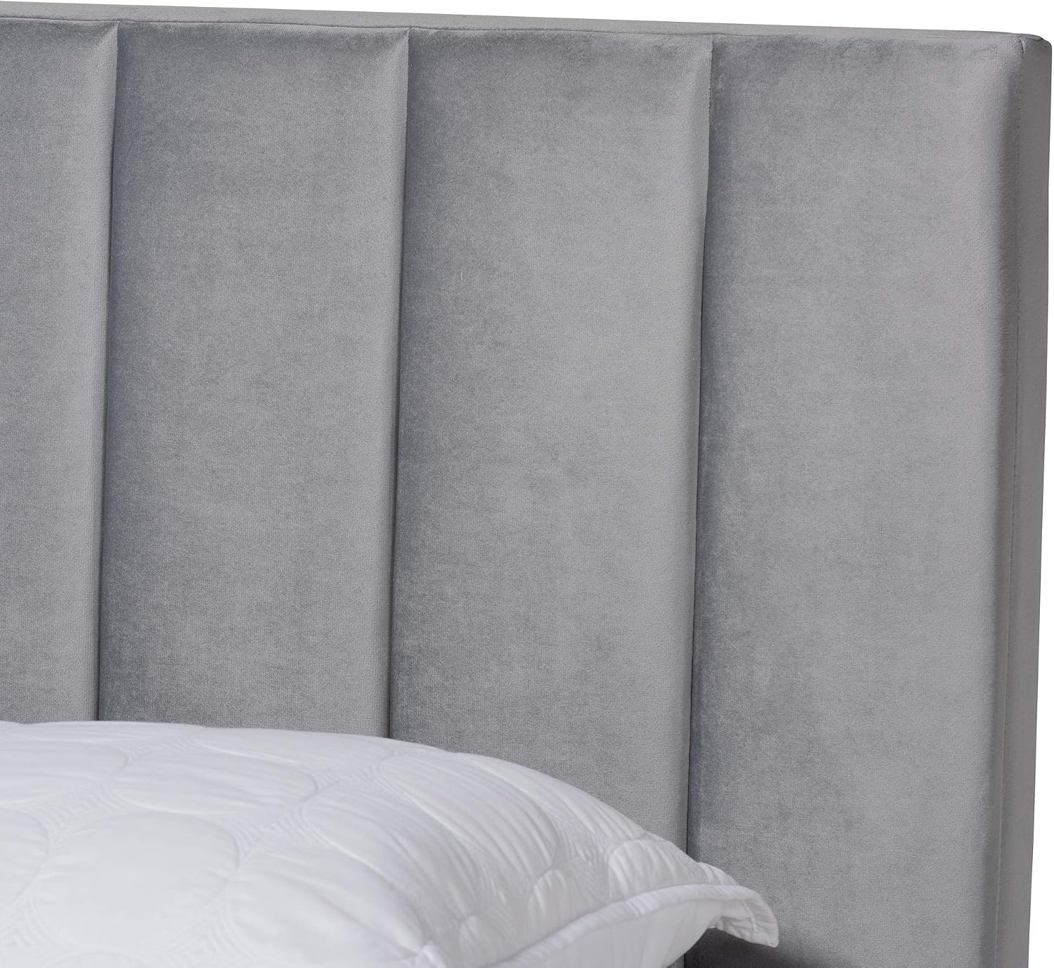 Baxton Studio Beds (Box Spring Required), Full, Grey/Black