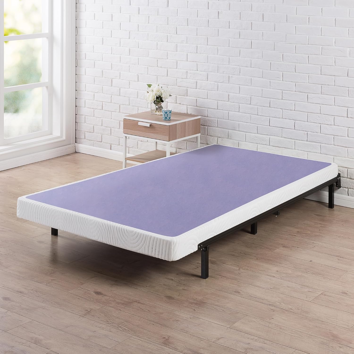 Zinus Edgar 4 Inch Wood Box Spring, Mattress Foundation, Sturdy Wood Structure, Low Profile, Easy Assembly, Twin