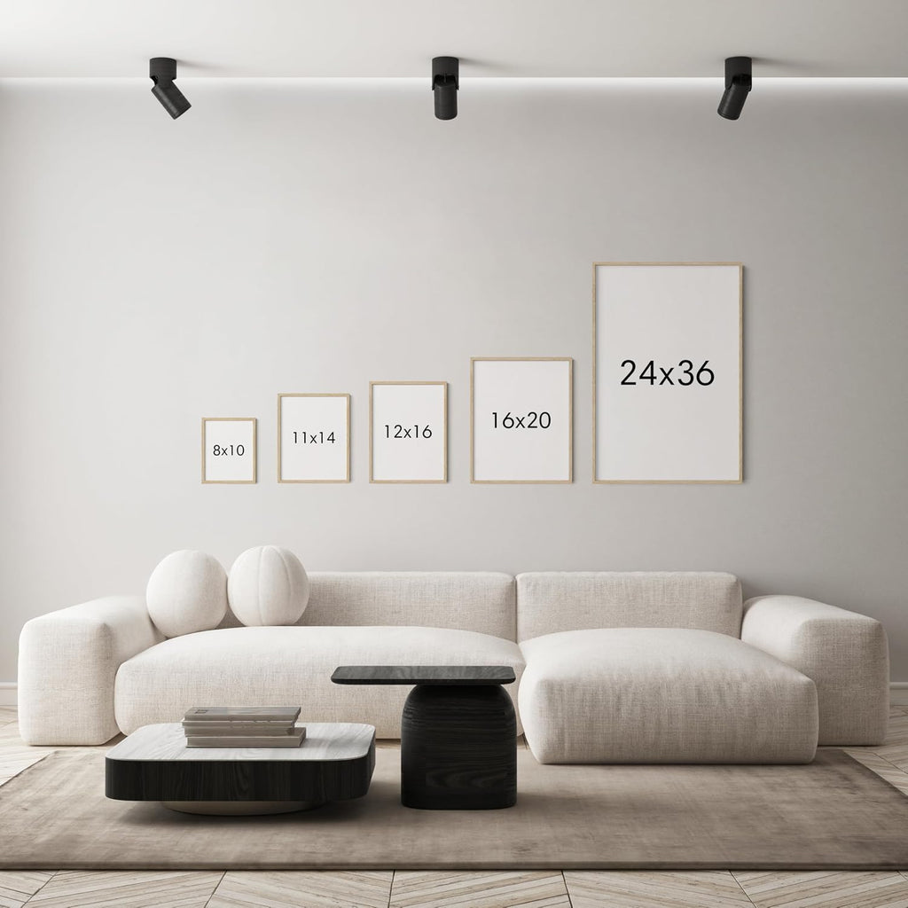 HAUS AND HUES Abstract Geometric Wall Art Set of 4 – Mid-Century Modern Prints, Contemporary Abstract Posters, Minimalist Wall Decor (Unframed, 24x36)