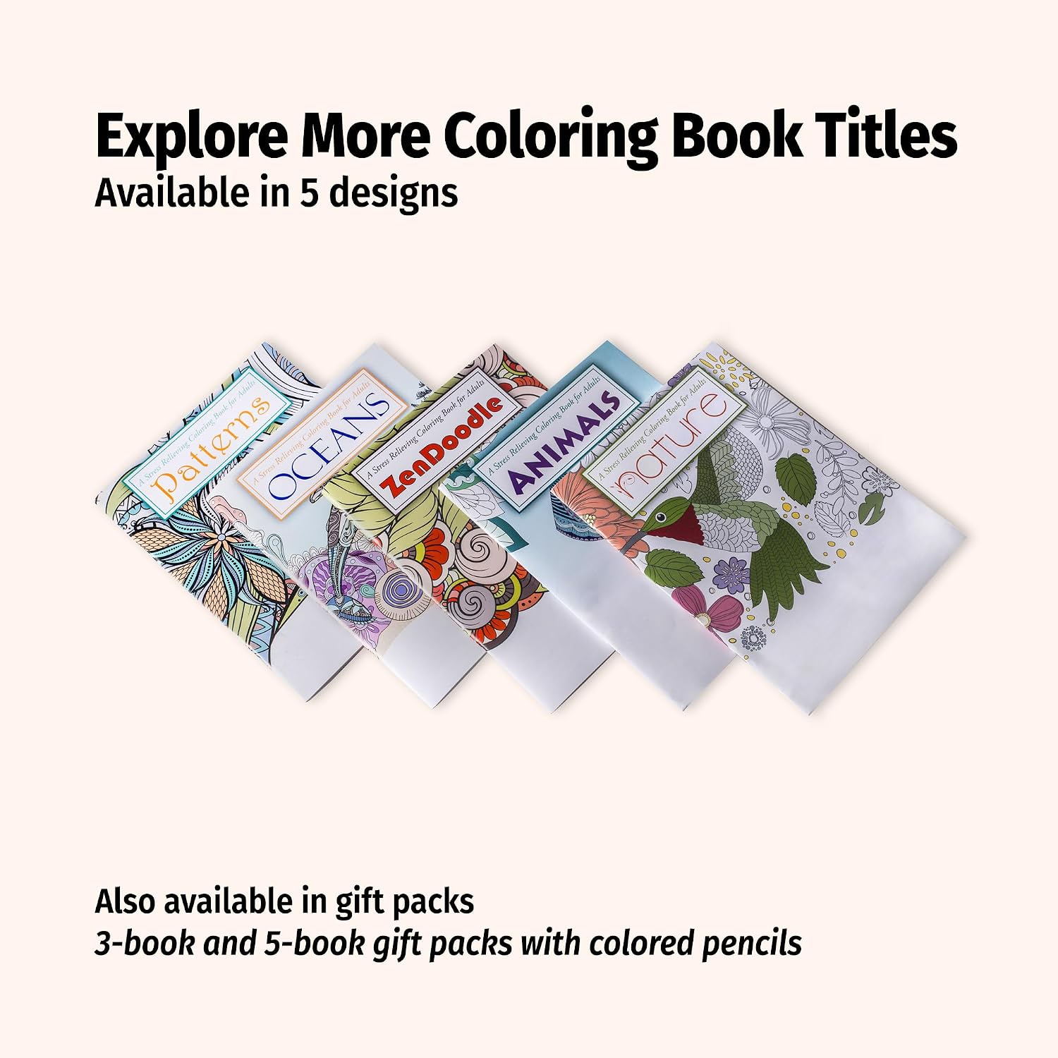 ZOCO ZenDoodle Coloring Book Bundles – 25 Bulk Pack with Pencils – Mindfulness Gifts for Adults, Seniors, Teens – Great for Wellness Programs, Group Activities & Assisted Living