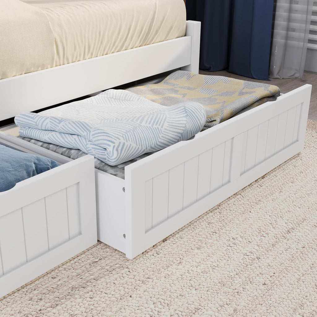 AFI Cambridge Twin Wood Daybed with Set of 2 Drawers in White