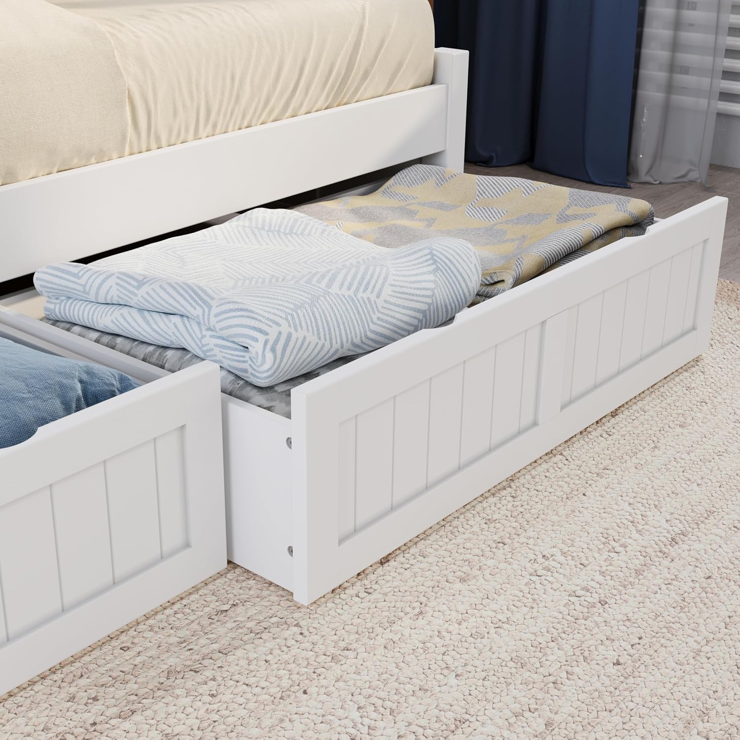 AFI Cambridge Twin Wood Daybed with Set of 2 Drawers in White