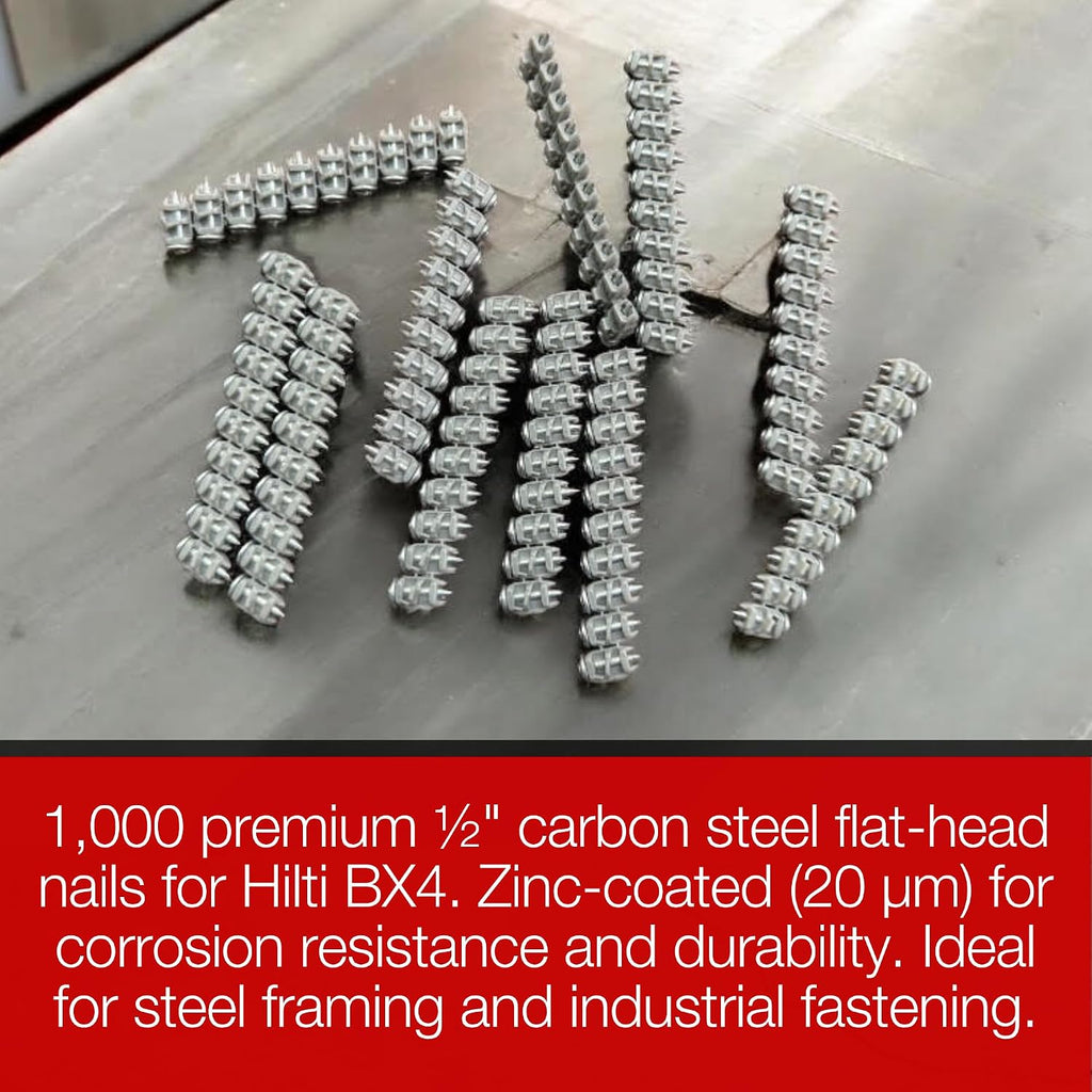 BX4 ½″' Steel Nails for Hilti BX4-1,000 X-S 14 B4 MX Steel Nails
