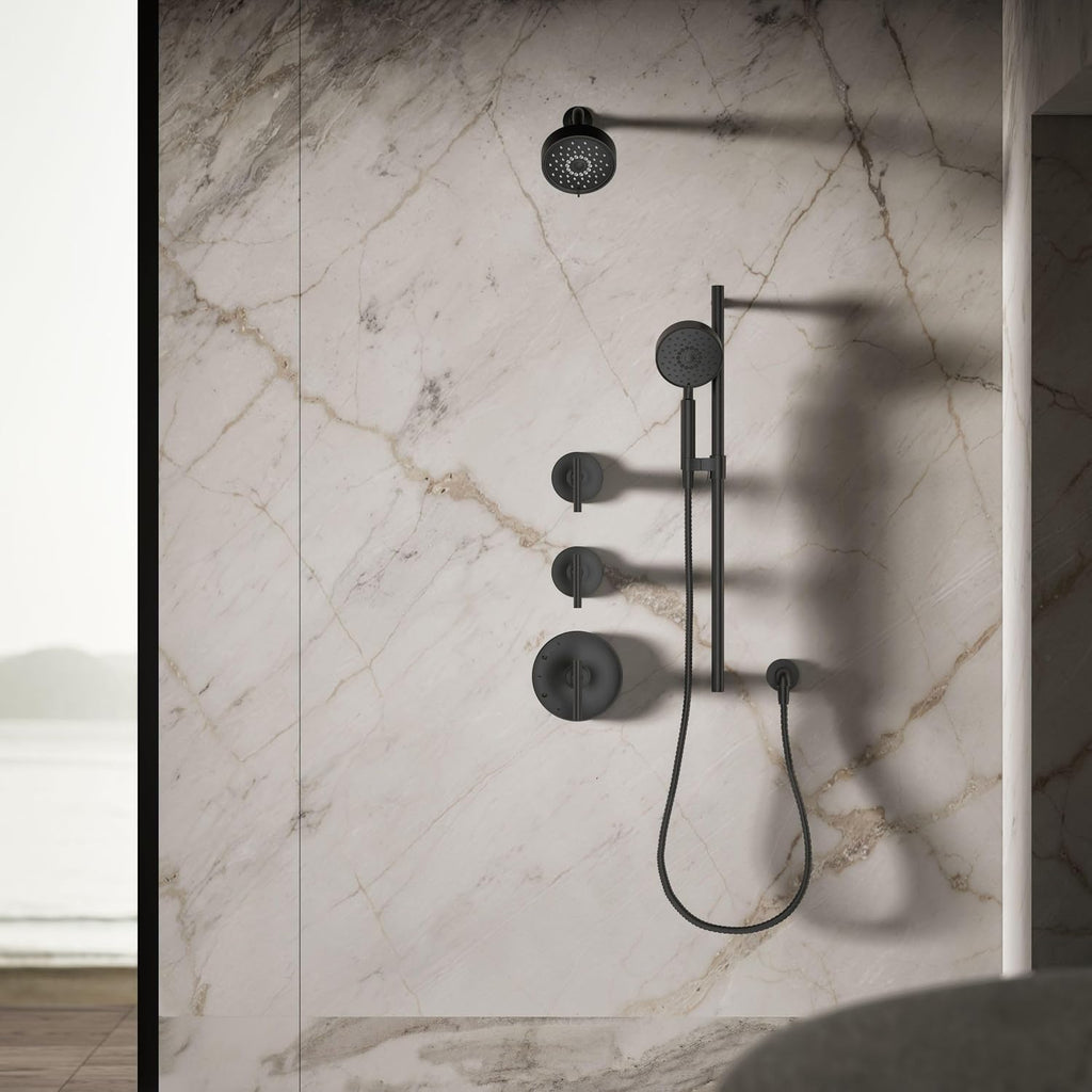 Kohler 22170-BL Purist® Three-function showerhead, 2.5 gpm, Matte Black