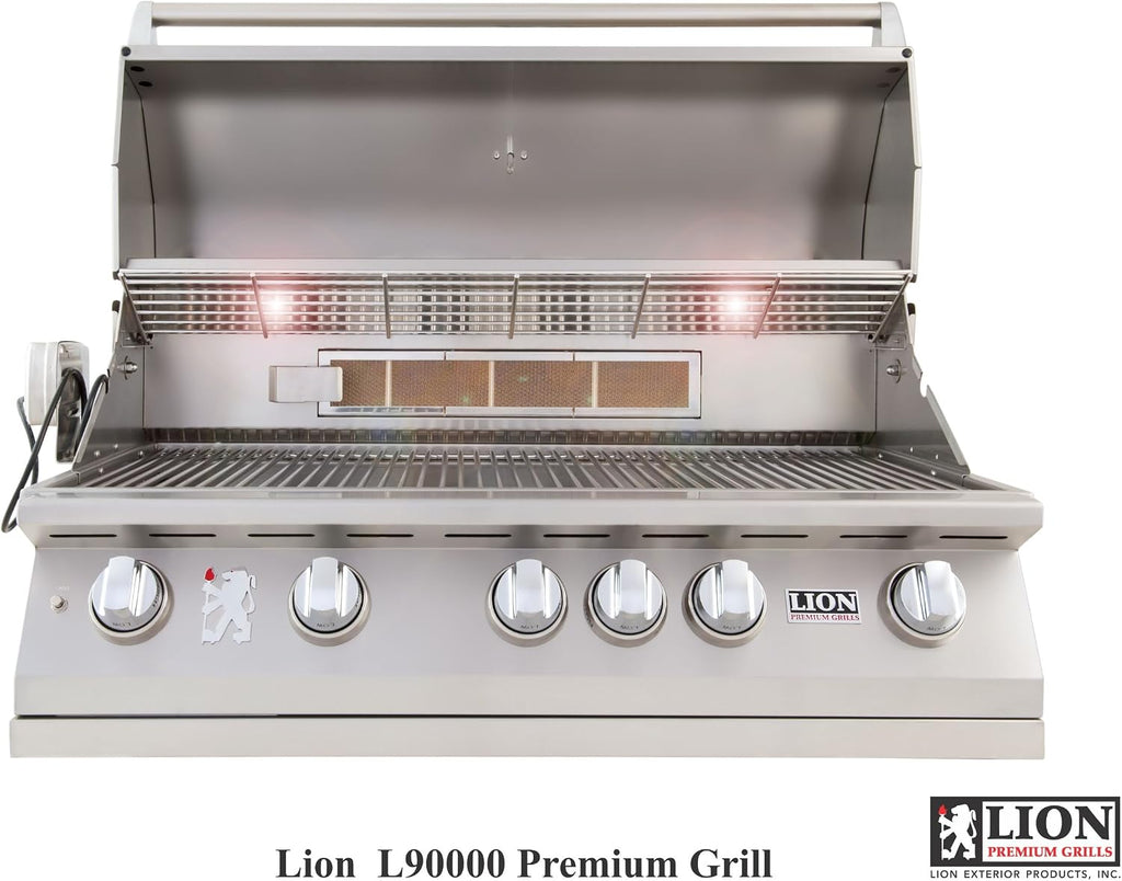 Lion Premium Grills 40' Natural Gas Grill L90000 with Made in USA 32' Double Door Package Deal