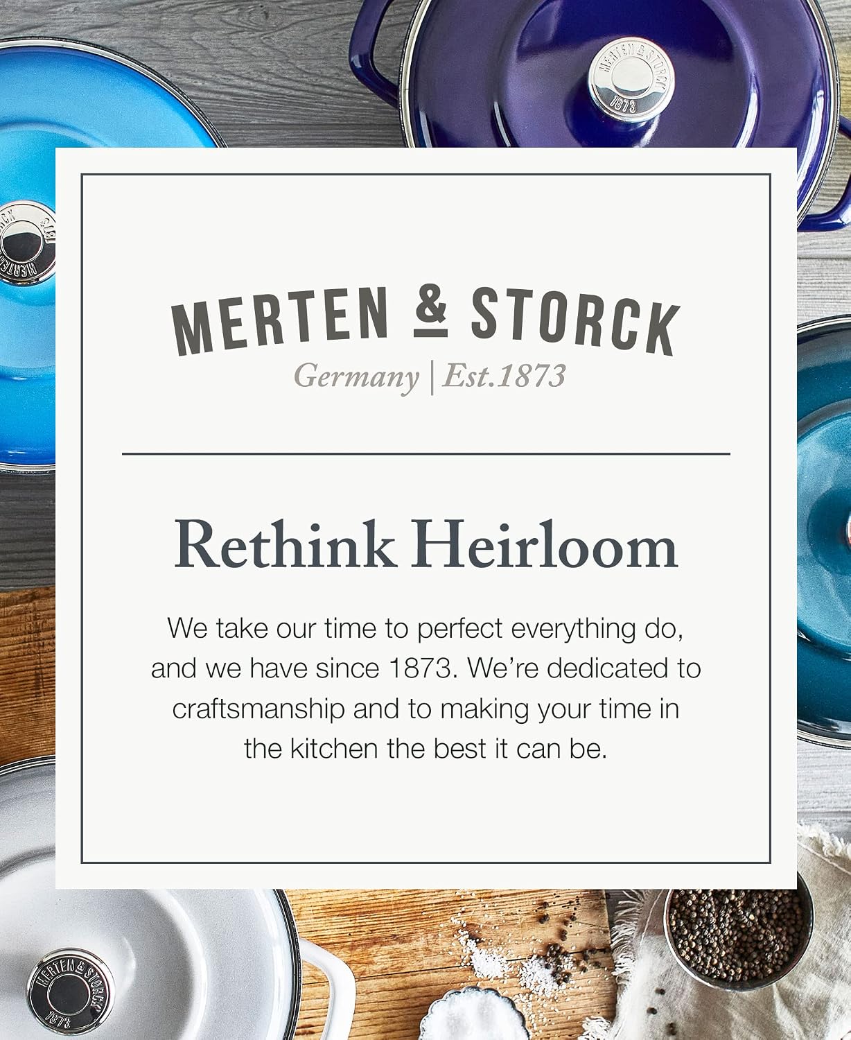 Merten & Storck German Enameled Iron, Round 4QT Casserole Braiser with Lid, Foundry Red
