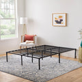 Linenspa Heavy Duty Metal Platform Bed Frame - No Box Spring Needed - Underbed Storage - Simple Toolless Assembly - 14' High - Sturdy - Steel Slats - Sleek Modern Design - King Size