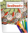 ZOCO ZenDoodle Coloring Book Bundles – 25 Bulk Pack with Pencils – Mindfulness Gifts for Adults, Seniors, Teens – Great for Wellness Programs, Group Activities & Assisted Living