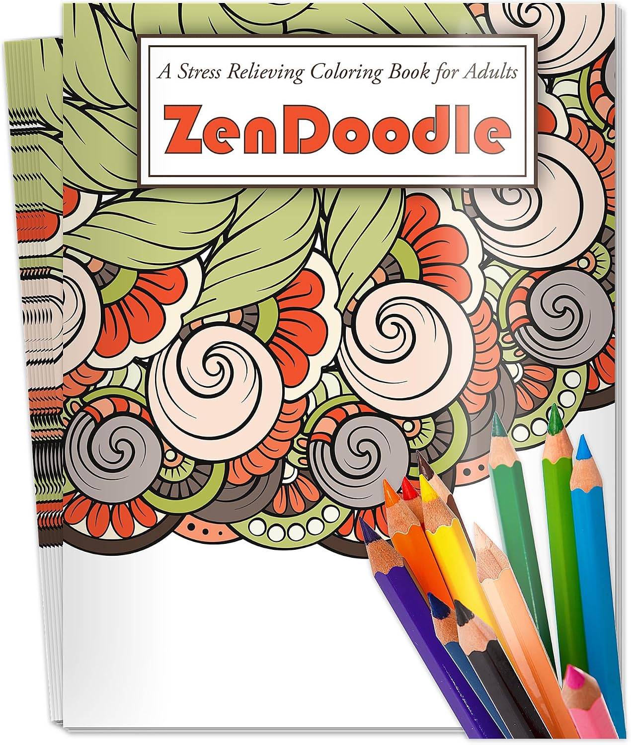 ZOCO ZenDoodle Coloring Book Bundles – 25 Bulk Pack with Pencils – Mindfulness Gifts for Adults, Seniors, Teens – Great for Wellness Programs, Group Activities & Assisted Living