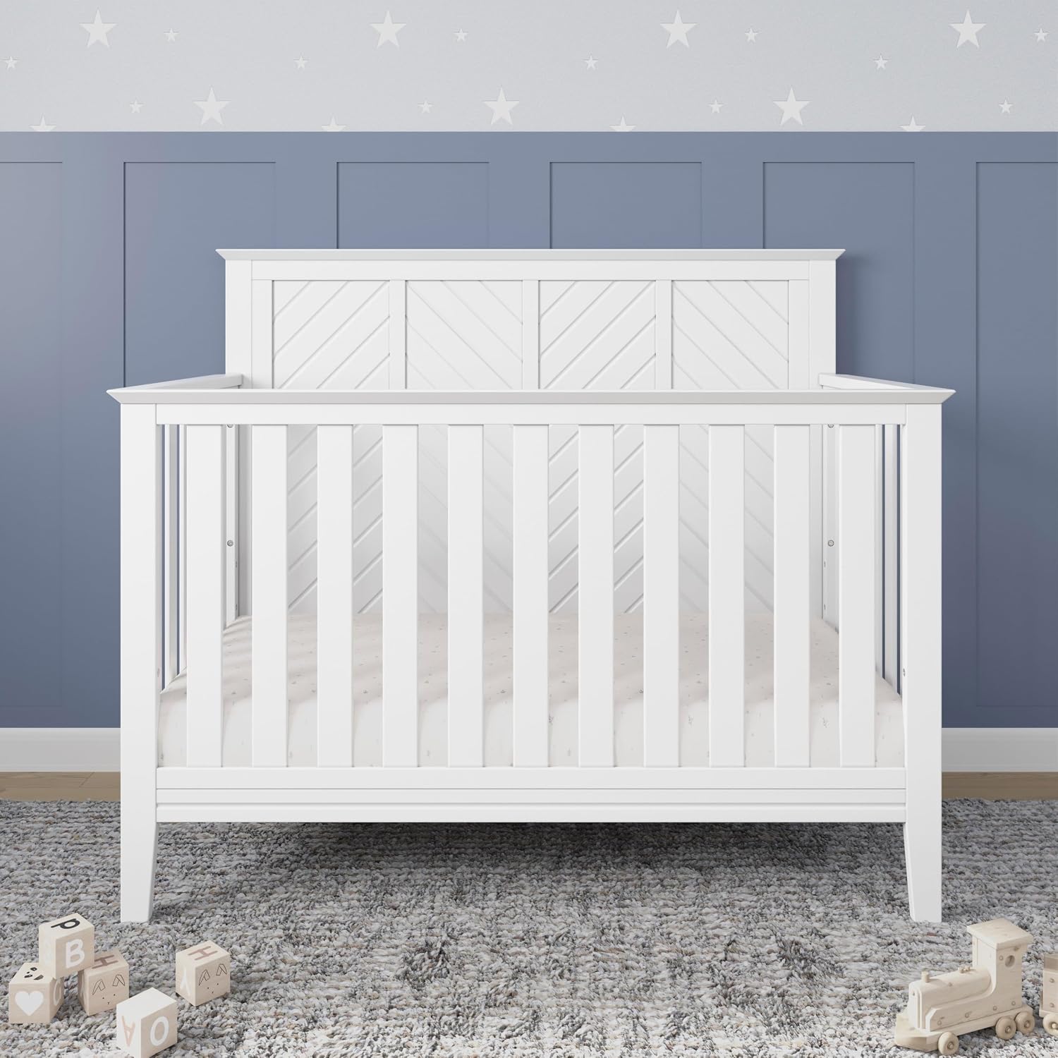 Child Craft Atwood Design 4-in-1 Convertible Baby Crib Nursery Furniture Set, Baby Bed, 3 Drawer Dresser and Chest Drawer, for Babies, Toddlers and Kids Bedroom (3 Piece - Matte White)
