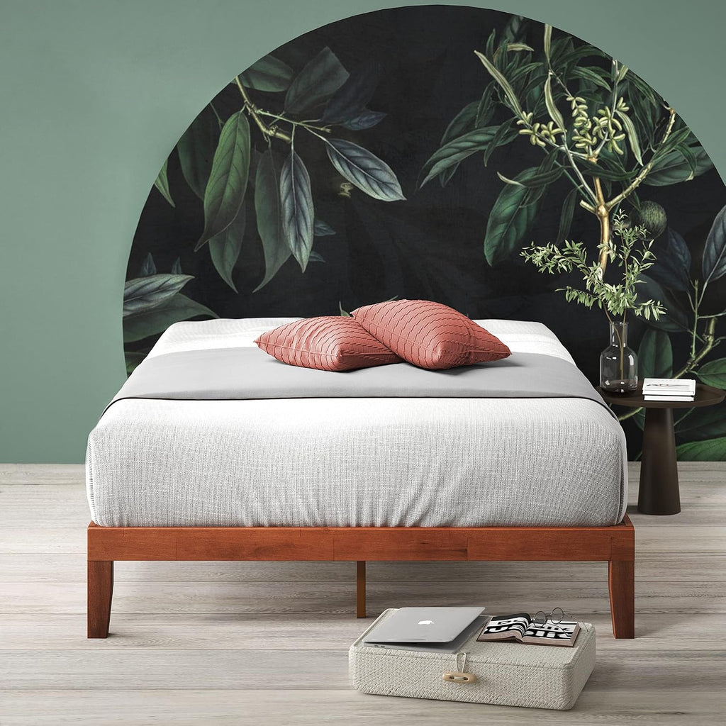Zinus Wen Wood Platform Bed Frame/Solid Wood Foundation/Wood Slat Support/No Box Spring Needed/Easy Assembly, Full