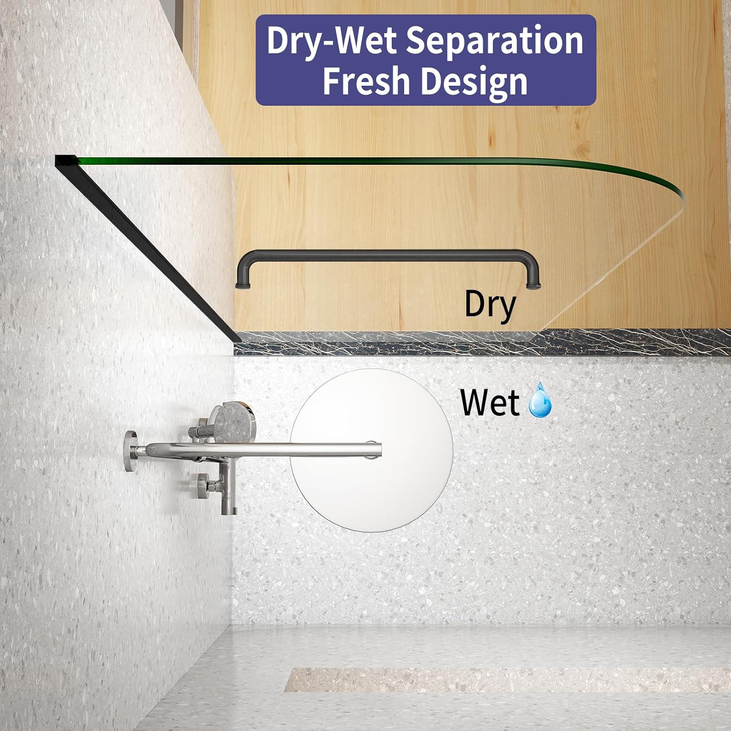 Dimaris Frameless Shower Door, 34W x 76H inches, 5/16 inch Clear Tempered Glass Panel, Matte Black, Shower Screen, Walk in Shower, Nano Coating