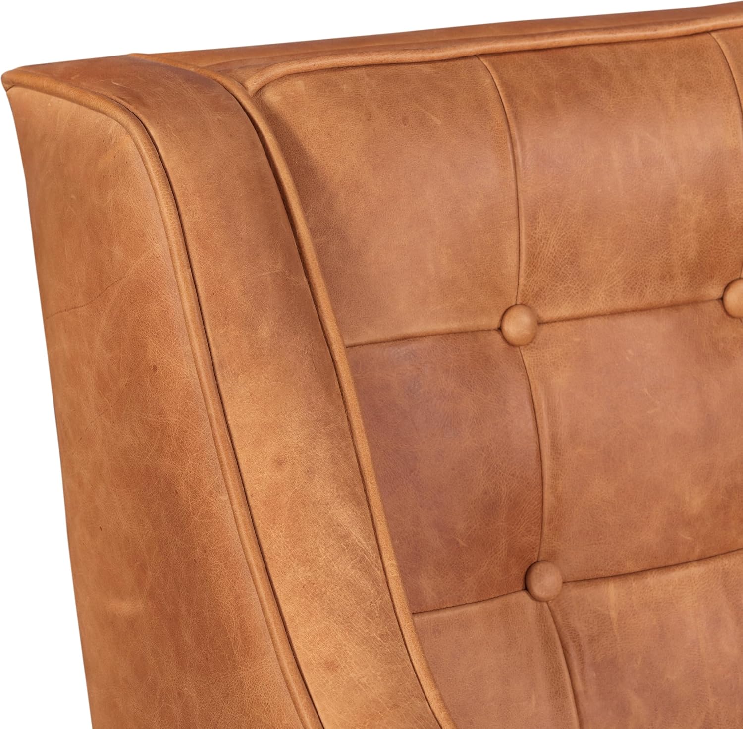 Gus Lounge Chair in Cognac Tan