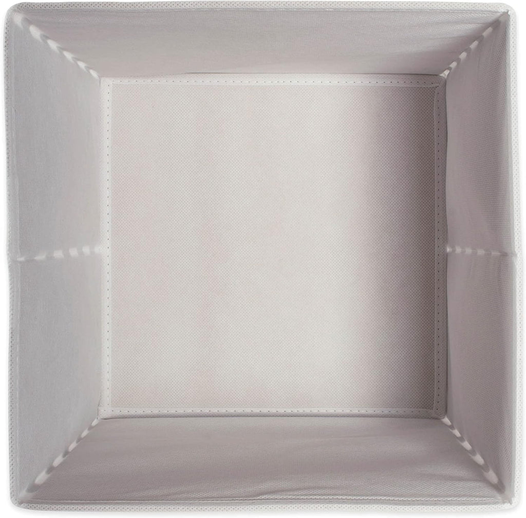 DII Non Woven Polyester Storage Bin, Polka Dot, White & Gold, Small Set of 4 (Pack of 6)