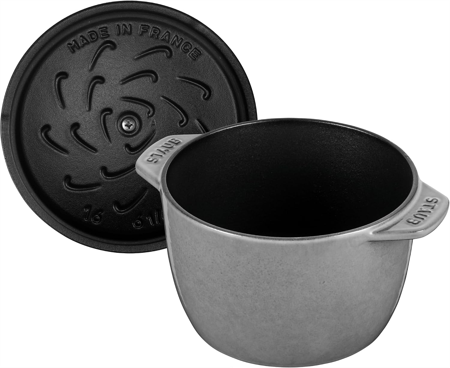 Staub Cast Iron 1.5-qt Petite French Oven - Graphite Grey