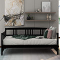 Harper & Bright Designs Twin Size Daybed Frame, Solid Wood Day Bed Frame, Twin Sofa Bed for Living Room, Bedroom, No Box Spring Needed, Espresso Daybed