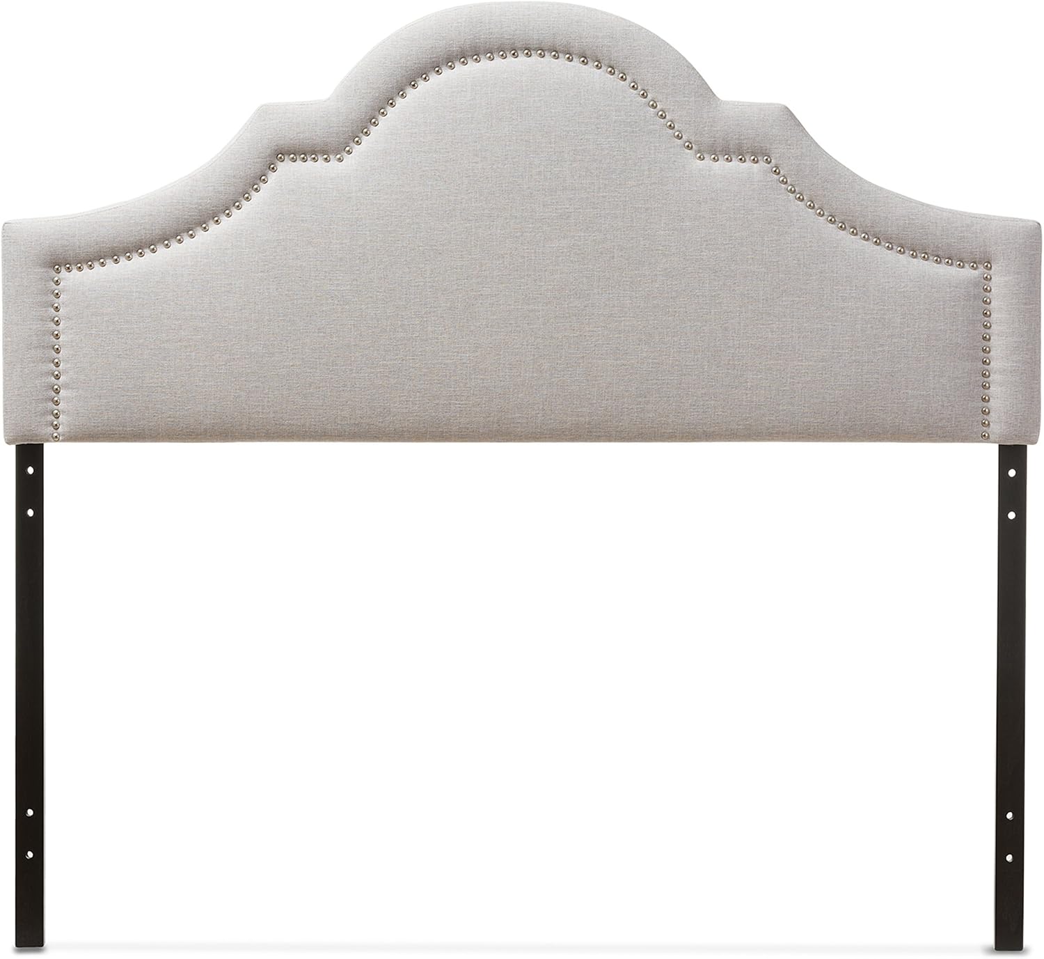 Baxton Studio Jardan Modern & Contemporary Fabric Upholstered Headboard, Queen, Greyish Beige