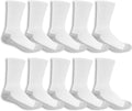 Fruit of the Loom Men's Work Gear Cushioned Crew Socks 10 Pair