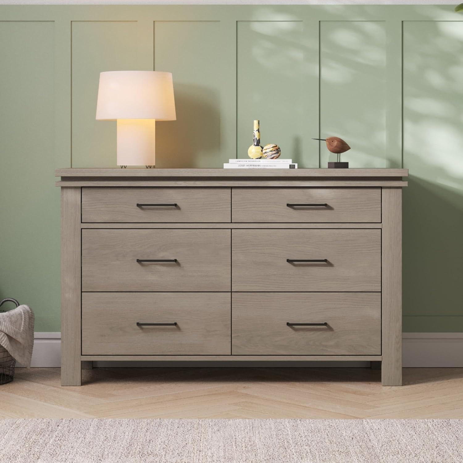 Child Craft Denman Crib, Dresser and Chest Nursery Set, 3-Piece, Includes 4-in-1 Convertible Crib, Dresser and Chest, Grows with Your Baby (Crescent Gray)
