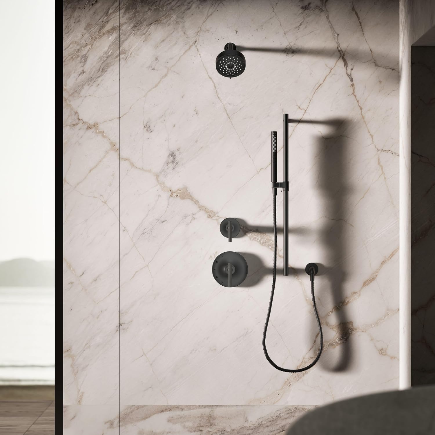 Kohler 21335-BL Shift®+ Round two-function handshower, 2.5 gpm, Matte Black