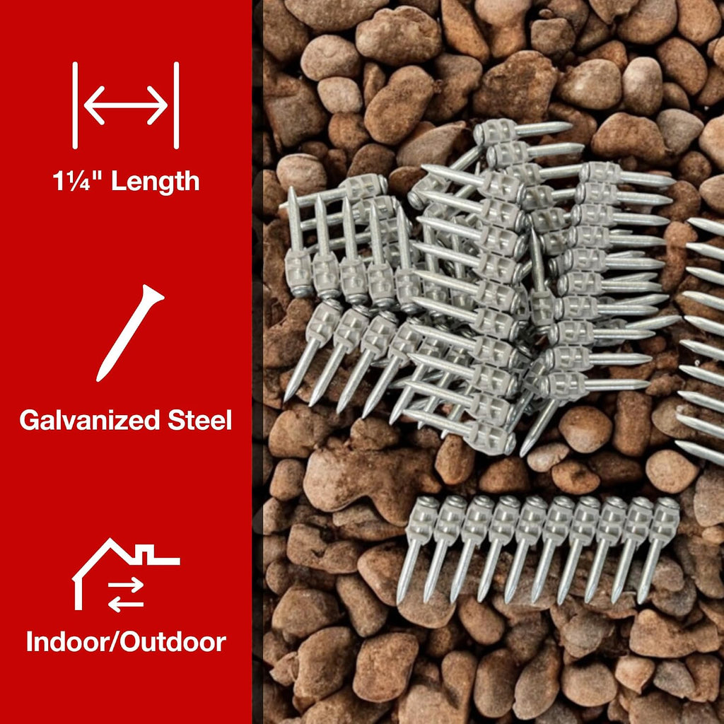 1¼″ Concrete Nails Compatible With Hilti BX4 – 1,000 Count Collated Flat Head Shoot-Drive Nails with Hardened Steel Shank – Heavy-Duty Fasteners for Concrete, Masonry & Construction Projects