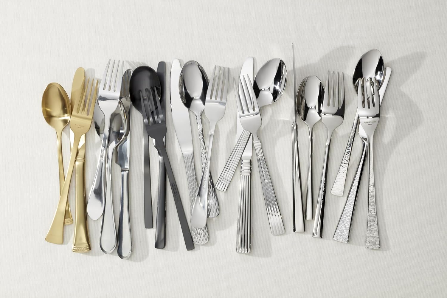 Kate Spade New York Malmo 20-Piece Flatware Set, 4.30 LB, Metallic