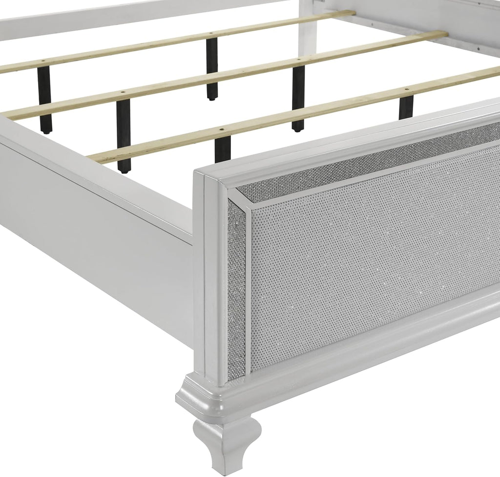 New Classic Furniture Stardust Wood King Bed, White