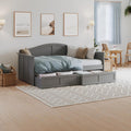 AFI, Nantucket Twin Size Wood Daybed Frame with 2 Storage Drawers, Grey