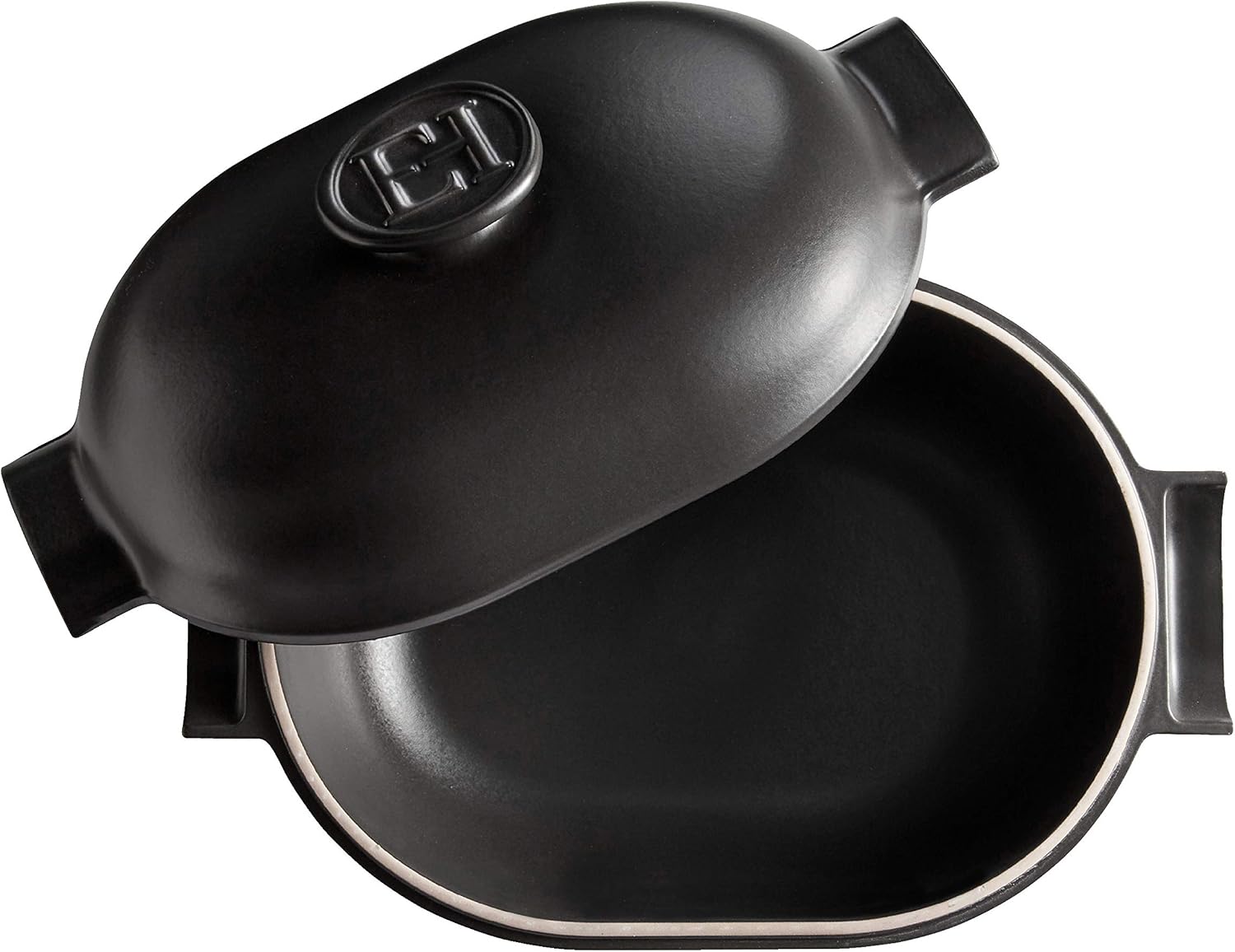 Emile Henry Delight Ceramic Oval Dutch Oven 4.5L, Slate (776645)