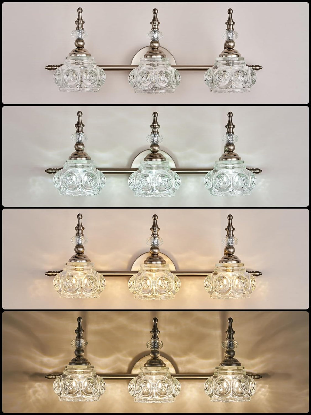 Brushed Nickel Bathroom Vanity Light Fixtures Modern 3-Light Vanity Lights Bathroom Lighting Fixtures Vintage Wall Sconces Light Living Room Vanity Lighting Fixtures Over Mirror