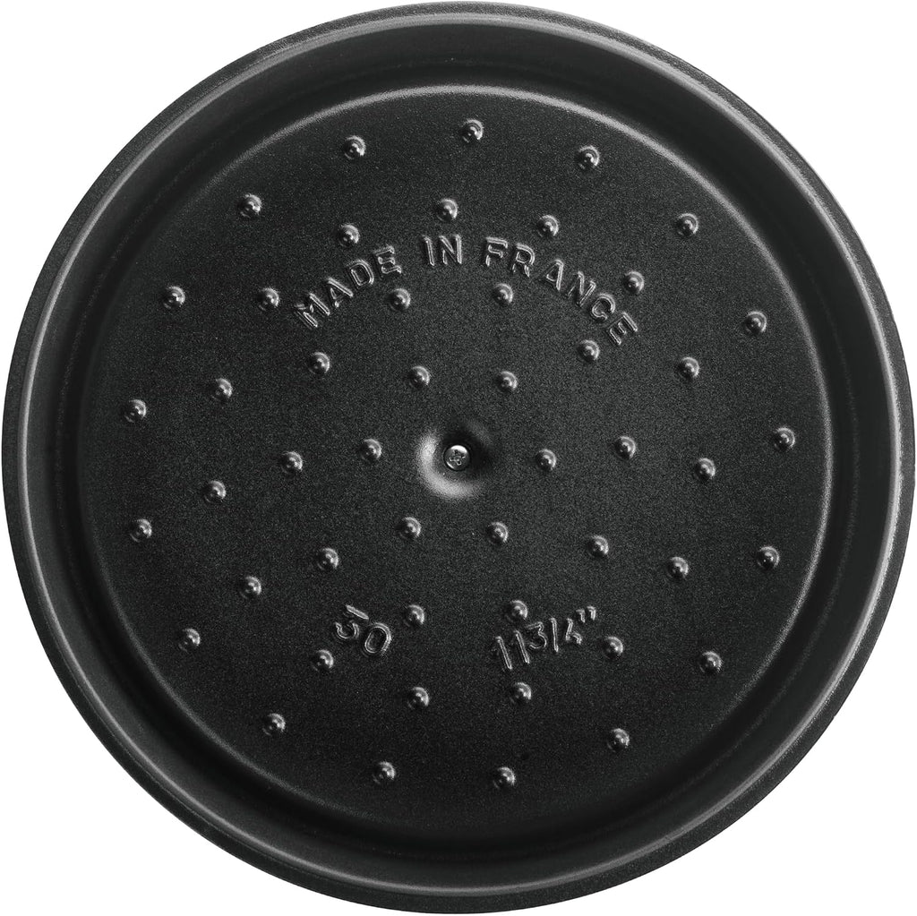 Staub Cast Iron 5.5-qt Round Cocotte - Graphite Grey