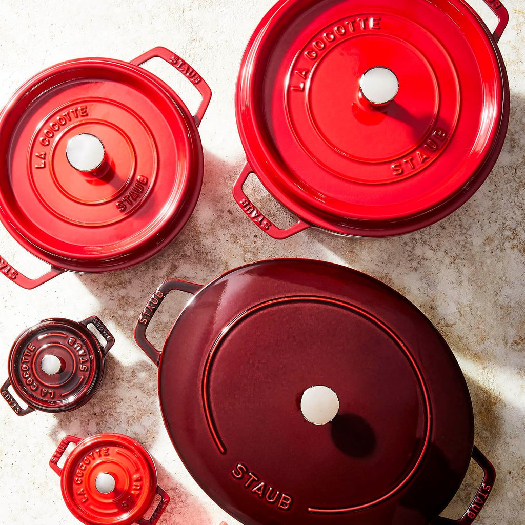 Staub Cast Iron 6.25-qt Shallow Oval Dutch Oven - Grenadine