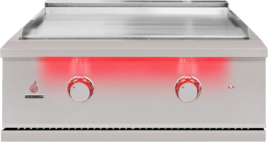30-Inch Built-In Propane Gas Outdoor Griddle w/Illuminated Front Panel & Knobs - TFG30L