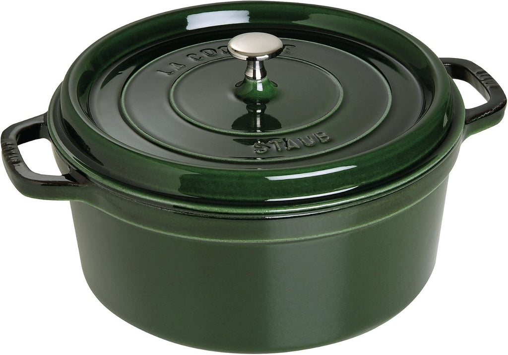 Staub Cast Iron 7-qt Round Cocotte - Basil