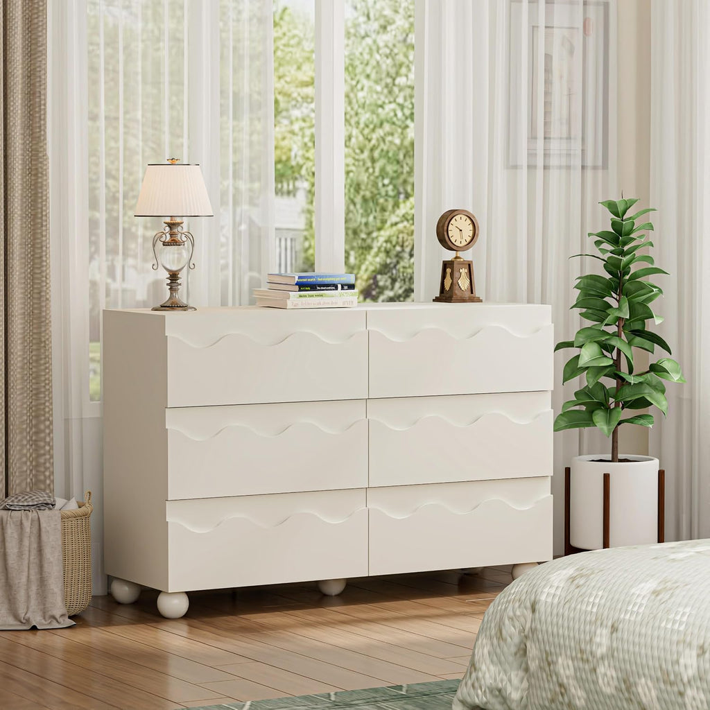 Anbuy Bedroom Sets 3 Pieces, Begie Scalloped Sets for Bedroom, Combo 3 Pieces