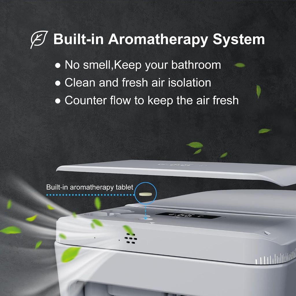 Luxury Smart Toilet with Heated Seat & Instant Warm Water with Remote Control Bidet,Hidden Foam Shield,Air Purification,One Piece Toilet with ADA Comfort Height,Modern Bathroom Toilet