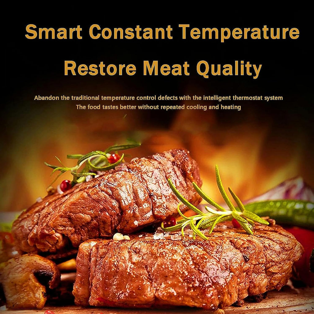 Commercial Electric Countertop Griddle Flat Top Grill Hot Plate BBQ, 4400W Teppanyaki Stainless Steel Grill with Dual Temperature Control 50-300℃ and Oil Leaking HOL